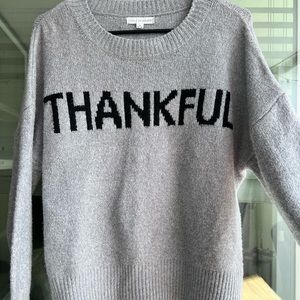 EVERYTHING MUST GO‼️ LIKE NEW ‘Thankful’ Grey Sweater from Boot Barn